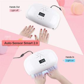 img 1 attached to Aokitec 78W UV LED Nail Lamp: Fast & Efficient Gel Polish Dryer with 4 Timer Settings - Perfect for Home and Salon Use