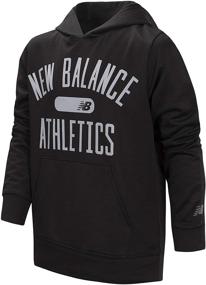 img 1 attached to 👕 Представляем модную черную толстовку с графическим принтом New Balance для активной одежды мальчиков