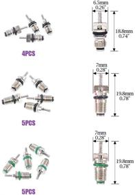 img 3 attached to 🛠️ 102-Piece Air Conditioning Valve Core Accessories Kit, Assortment of R12 R134a Valve Core Refrigeration Tire Valve Stem Cores with Remover Tool for Most Cars - Swpeet