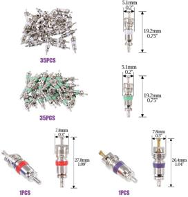 img 2 attached to 🛠️ 102-Piece Air Conditioning Valve Core Accessories Kit, Assortment of R12 R134a Valve Core Refrigeration Tire Valve Stem Cores with Remover Tool for Most Cars - Swpeet