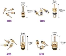 img 1 attached to 🛠️ 102-Piece Air Conditioning Valve Core Accessories Kit, Assortment of R12 R134a Valve Core Refrigeration Tire Valve Stem Cores with Remover Tool for Most Cars - Swpeet