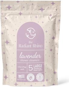 img 4 attached to 💜 The Radiant Rhino Shower Steamers: Lavender Aromatherapy for Women, Big Size 5 pcs