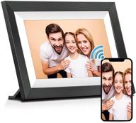 🖼️ marvue digital picture frame: wifi smart autoplay electronic photo frame with touch screen | remote picture/video sharing, auto-rotate, custom time play | 10.1 inch, black logo