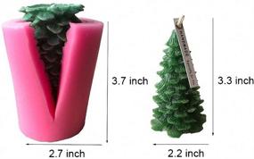 img 3 attached to 🎄 3D Рождественская елка из силикона: идеально подходит для фондана, шоколада, конфет, украшения тортов и многого другого!