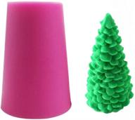 🎄 3d christmas tree silicone mold: perfect for fondant, chocolate, candy, cake decorating, and more! logo
