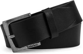 img 3 attached to Brown Classic Leather Belts for Men by Timberland: Essential Men's Accessories