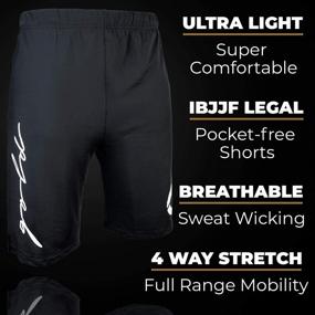 img 3 attached to 🥋 High-performance Gold BJJ Jiu Jitsu Shorts for Optimal Training