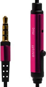 img 1 attached to 🎧 Bastex Universal Earphone/Ear Buds: Tangle-Free, Built-in Mic, Hot Pink/Black