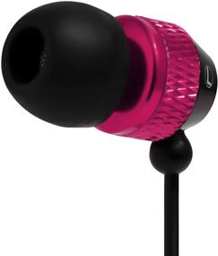 img 2 attached to 🎧 Bastex Universal Earphone/Ear Buds: Tangle-Free, Built-in Mic, Hot Pink/Black