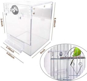 img 3 attached to 🐦 Bird Bathing Box for Pet Birds - Parakeet Shower Cage, Parrot Tub Accessory for Finch, Canary, Lovebird - by Old Tjiko