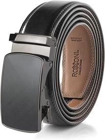 img 4 attached to Roxoni Genuine Leather Automatic Enclosed Men's Accessories: Stylish and Functional Must-Haves