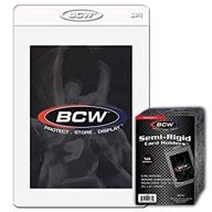 🛡️ bcw 1 sr1 semi rigid card holder: durable protection for your valuable cards logo