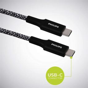 img 3 attached to 💡USB-кабель Philips 3 фута. USB типа C: быстрая зарядка USB-C до USB-C черный оплетенный кабель для iPad Pro, MacBook Pro, Samsung Galaxy S10 S9 Note 9 8 S8 Plus - DLC5203BC/37.