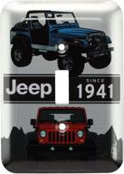 🚙 jeep collage embossed metal switch plate by open road brands logo