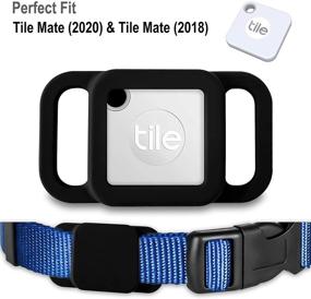 img 3 attached to Силиконовый чехол для Tile Mate 2020 и Tile Mate 2018: Собака Кошка Питомец - Царапинам и Пыли Устойчивая Обложка (Черный 2, L)