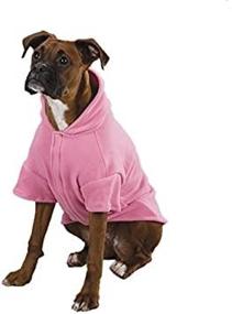 img 3 attached to 🐶 Stylish Large Pink Dog Hoodie - Casual Canine Polyester Basic Fleece 20-Inch