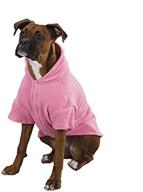 🐶 stylish large pink dog hoodie - casual canine polyester basic fleece 20-inch логотип