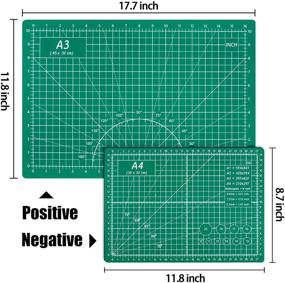 img 2 attached to 🔪 2 пакета самовосстанавливающихся режущих ковриков для ремесел - размеры 9'' x 12'' и 12'' x 18''