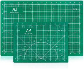 img 4 attached to 🔪 2 пакета самовосстанавливающихся режущих ковриков для ремесел - размеры 9'' x 12'' и 12'' x 18''