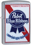 zippo street chrome pabst ribbon logo