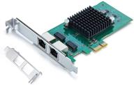 высокоскоростная сетевая карта gigabit ethernet converged с intel 82576 chip: два порта rj45, pci express 2.1 x1 - сравнение с intel e1g42et. логотип