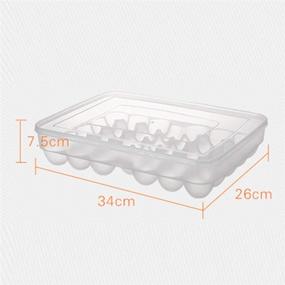 img 3 attached to 🥚 Organize and Safely Store Eggs with AFXOBO 34-Grid Egg Storage Box: Transparent Food Container for Your Refrigerator and Kitchen