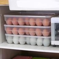 🥚 organize and safely store eggs with afxobo 34-grid egg storage box: transparent food container for your refrigerator and kitchen логотип