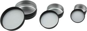 img 2 attached to 📦 Versatile Storage Solution: LJY 48-Piece Black Round Aluminum Cans with Screw Lid – Mixed Sizes Empty Slip Slide Containers