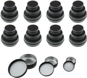 img 4 attached to 📦 Versatile Storage Solution: LJY 48-Piece Black Round Aluminum Cans with Screw Lid – Mixed Sizes Empty Slip Slide Containers