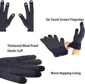 img 1 attached to Winter Beanie Touchscreen Gloves Warmer Outdoor Recreation in Outdoor Clothing