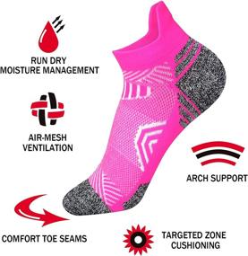 img 3 attached to 🧦 Aimerday Women's Ankle Socks 5-Pack - Low Cut Compression Running Tab Socks with Performance, Comfort Fit, Soft Breathability