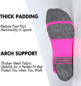 img 2 attached to 🧦 Aimerday Women's Ankle Socks 5-Pack - Low Cut Compression Running Tab Socks with Performance, Comfort Fit, Soft Breathability