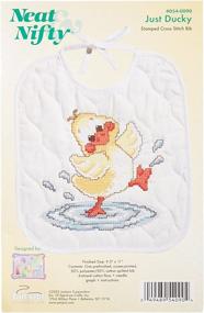 img 1 attached to 🦆 Janlynn Stamped Cross Stitch Kit: Delightful Just Ducky Bib for Adorable Baby Outfits