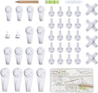 🖼️ eutenghao 43pcs invisible nail screws wall hooks traceless picture hangers non-traceable photo hook with heavy-duty capacity for hardwall drywall - multi functional picture art painting frame hanger (35lbs, 6types) логотип