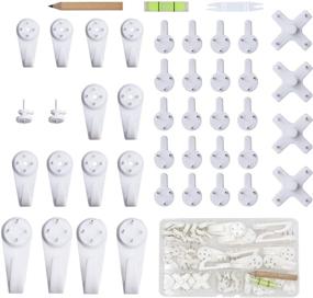img 4 attached to 🖼️ EuTengHao 43Pcs Invisible Nail Screws Wall Hooks Traceless Picture Hangers Non-Traceable Photo Hook with Heavy-Duty Capacity for Hardwall Drywall - Multi Functional Picture Art Painting Frame Hanger (35Lbs, 6Types)