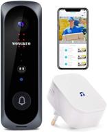 🚪 wongkuo wireless video doorbell camera: hd 166° security smart wifi doorbell with indoor chime, motion detection, real-time video, two-way talk, night vision, and rechargeable batteries logo