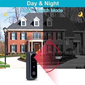 img 1 attached to 🚪 WONGKUO Wireless Video Doorbell Camera: HD 166° Security Smart WiFi Doorbell with Indoor Chime, Motion Detection, Real-Time Video, Two-Way Talk, Night Vision, and Rechargeable Batteries