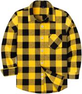 👕 adorable siliteelon plaid flannel shirt: stylish long sleeve button down for toddler boys logo