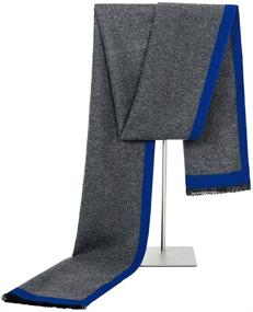 img 3 attached to Autumn Winter Scarf: Stylish Men's Gray and White Accessories for a Simple yet Elegant Look