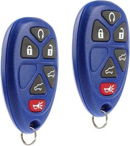 img 2 attached to 🔑 High-Quality Key Fob Keyless Entry Remote for Chevy Tahoe Suburban, Cadillac Escalade, GMC Yukon 2007-2014 - Blue (Set of 2)