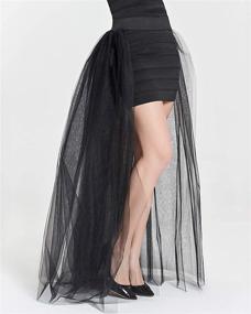 img 1 attached to Wedding Maxi Tulle Skirts for Bridal Party - Floor Length Overskirt with 4 Layers for Women