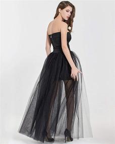 img 2 attached to Wedding Maxi Tulle Skirts for Bridal Party - Floor Length Overskirt with 4 Layers for Women