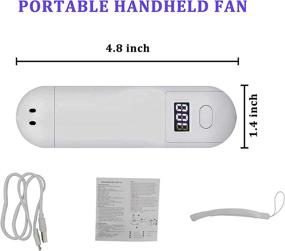 img 3 attached to 🌬️ Enhanced Airflow USB Rechargeable Portable Handheld Fan, Small Pocket Personal Fan with 2 Speeds for Office, Home, Sports, Outdoors