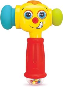 img 4 attached to 🔨 Light-Up Toy Hammer with Learning and Music Modes – Plays 6 Short Kids' Songs, Counts 1-10 with Baby, Changes Expressions – for Kids 12 Months and Up