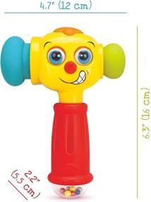 img 1 attached to 🔨 Light-Up Toy Hammer with Learning and Music Modes – Plays 6 Short Kids' Songs, Counts 1-10 with Baby, Changes Expressions – for Kids 12 Months and Up