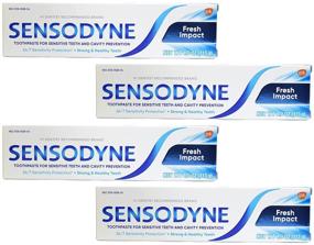 img 4 attached to Sensodyne Fresh Impact Toothpaste | Sensitivity & Extra Fresh Taste | 4oz Tubes (Pack of 4)