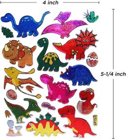 img 1 attached to 🦖 Kid's Jurassic World Dinosaur Scrapbook Stickers Shapes Novelty - Set of 10 Sheets