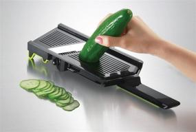 img 1 attached to 🔪 Simposh Adjustable Handheld Mandoline Slicer: Slice, Julienne, and Dice with Ease!