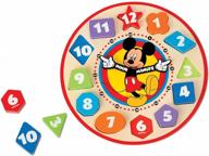 ⏰ disney mickey mouse wooden shape sorting clock by melissa & doug logo