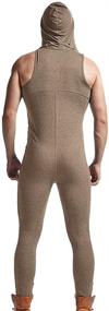 img 2 attached to Sleeveless Breathable Men's Onesies Pajamas Jumpsuit for Sleeping and Lounging